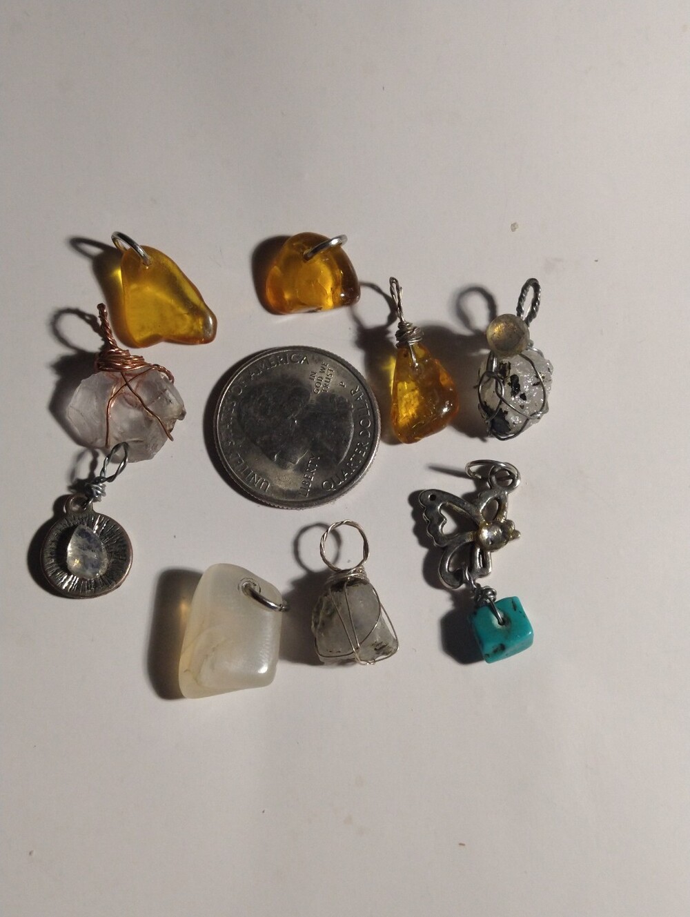 Clearance Pendants (Amber, moonstone, Labradorite, Aquamarine/ Goshenite